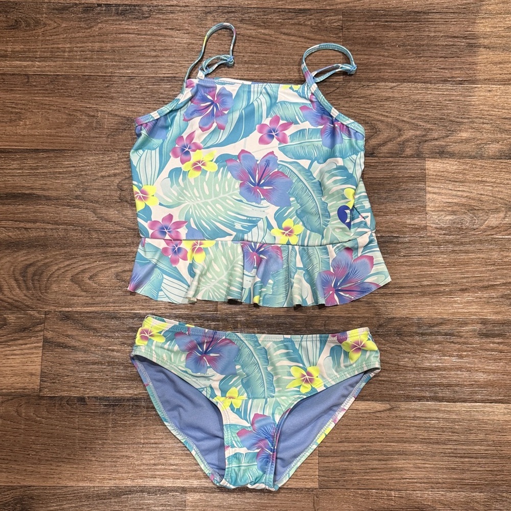 Hurley Kids Tropical Bikini Set - Blue and Purple